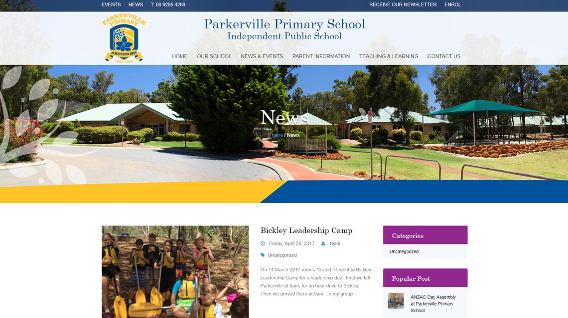 PARKERVILLE PRIMARY SCHOOL WEBSITE PARKERVILLE PRIMARY SCHOOL WEBSITE