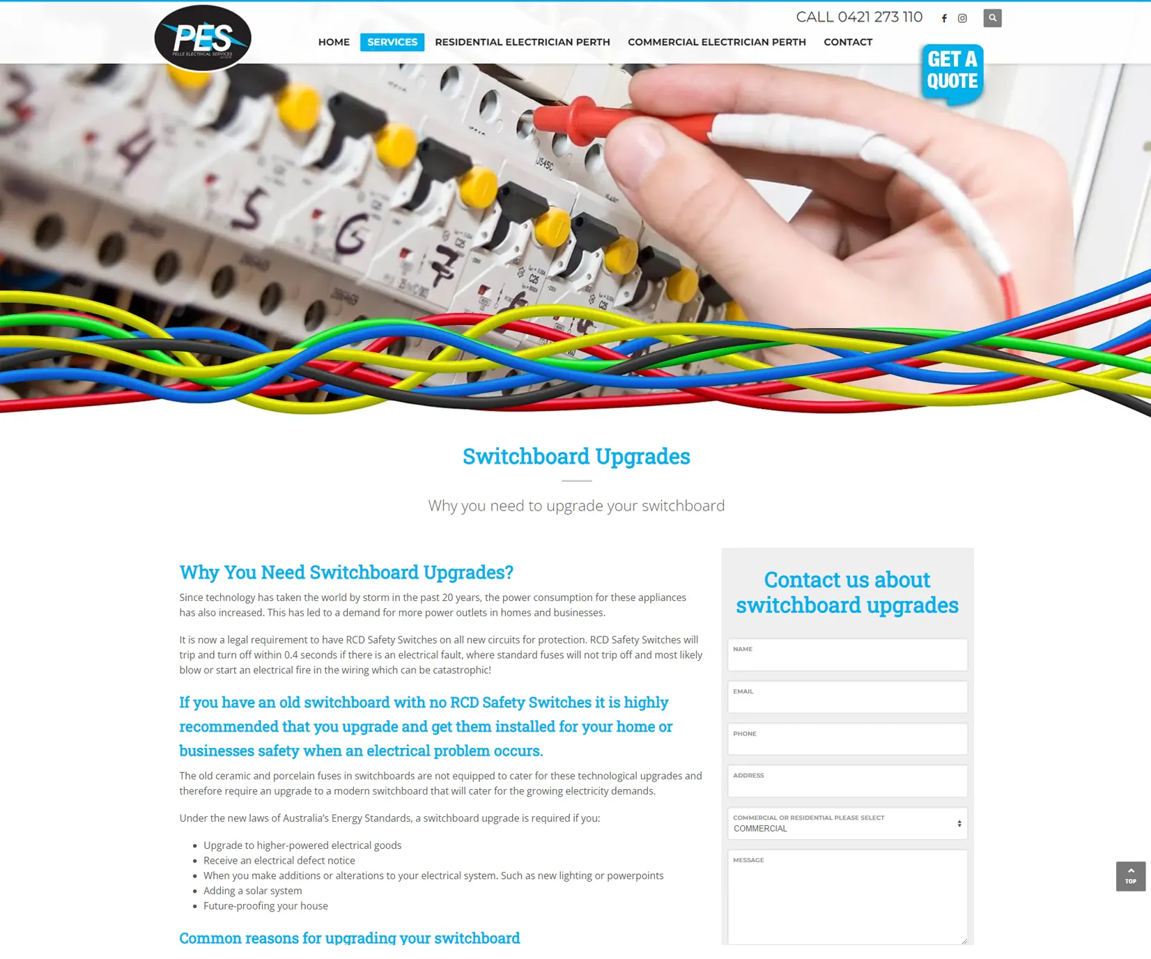PELLE ELECTRICAL SERVICES ELECTRICIAN PERTH 2